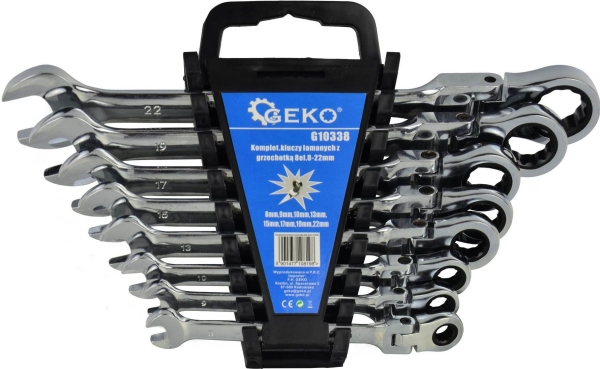 Geko Skraldenøglesæt 8 Dele 8-22Mm (G10338)