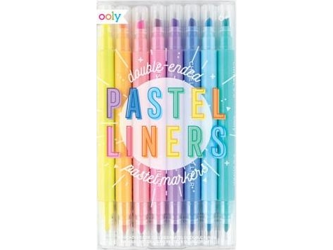 Bunte Luftballons Pastellfarbige Textmarker 8 Doppelseitige Stifte