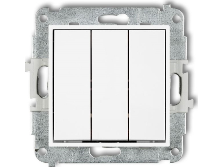 Karlik Mini trippel afbryder hvid (MWP-7)