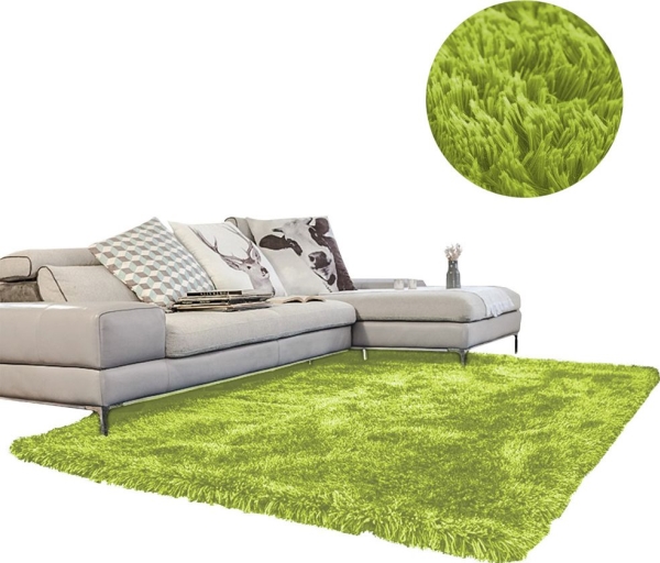 Strado Shaggy Zimmerteppich 200X200 Greengrass (Grün)