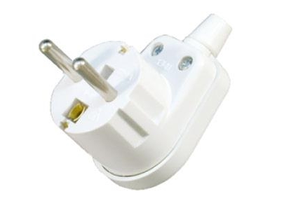 Opal Winkelstecker, Zerlegbar Wt-16U 2P+Z 16A Weiß