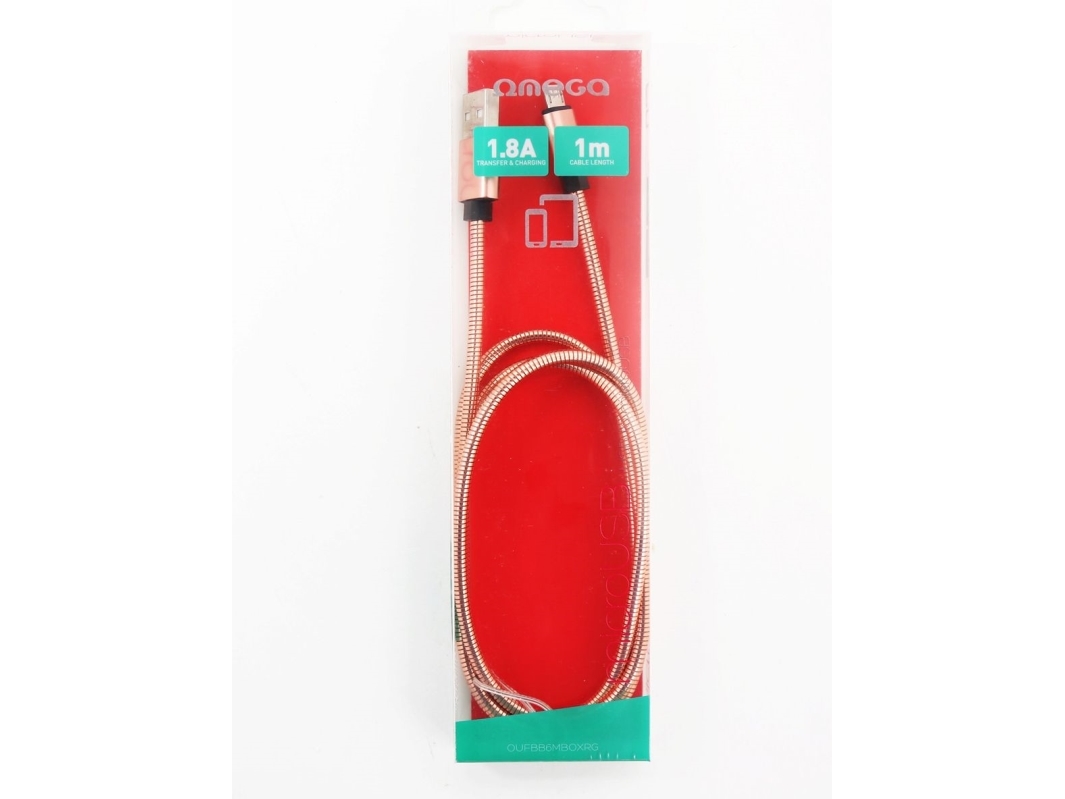 Omega Usb-A Til Microusb Kabel 1 M Guld (Oufbb6mboxrg)