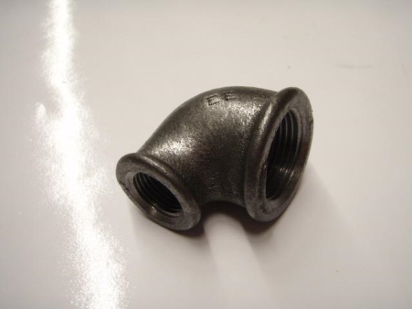 Opal Kolano Reduktionsbøjning A1 Muffe 1X1/2" Sort - B90r 25X15