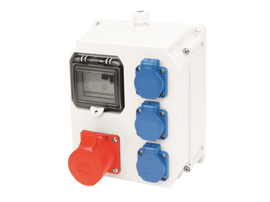Stationær Plastfordeler Type „Mikolajki” M25 32A/5 16/5 2Xgs Uden Sikringer Ip44 - 9013013W