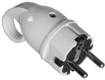 Pawbol Gerader Stecker W/U 16A 250V Unischuko Wt-16 Weiß (D.3101N)