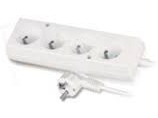 Plastrol Forlængerledning 4-Udtag Jord/Uden Jord 10A 1,5 M Hvid Ps-470 (W-97480)