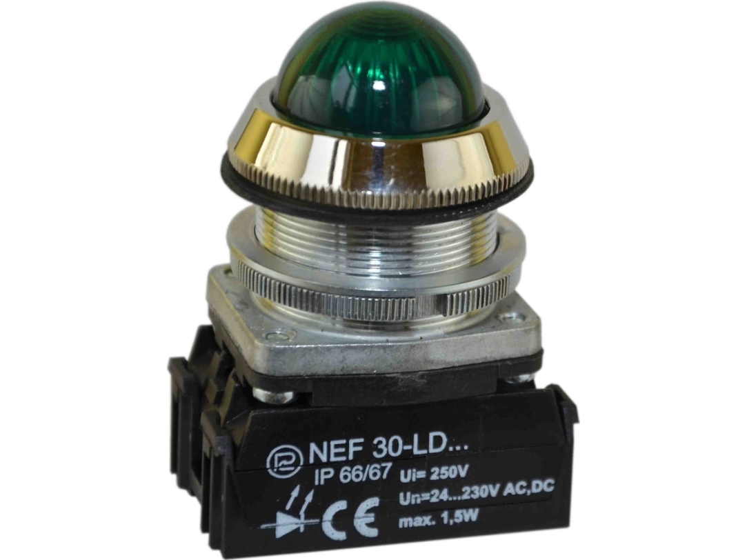 Promet Signalleuchte 30 Mm Grün 24-230V Ac/Dc Led (W0-Ldu1-Nef30lds Z)