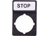 Spamel Stop Beschriftungsschild 44X30mm Schwarz Rechteckig (St22-1901P03)