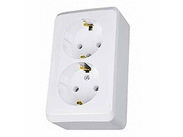 Prima Schuko Doppelsteckdose Weiß Prima Wde001048