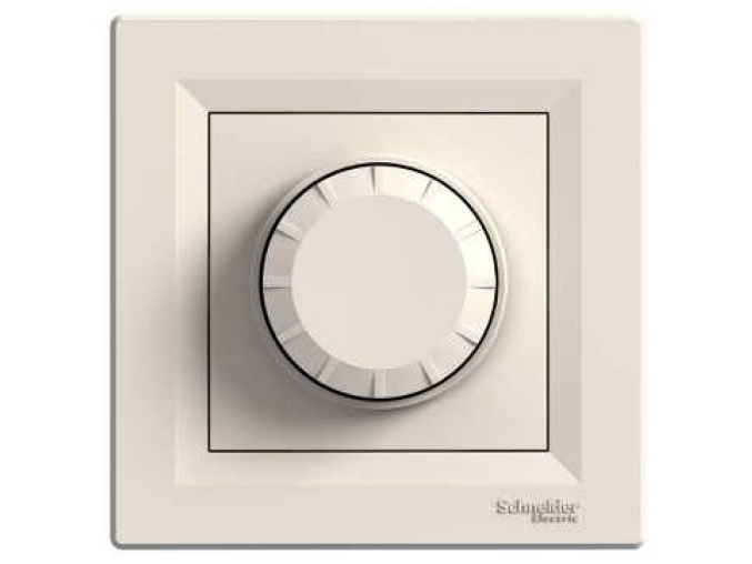 Schneider ASFORA drejedæmper med trappeafbryderfunktion med baggrundsbelysning Creme grå - EPH6500123