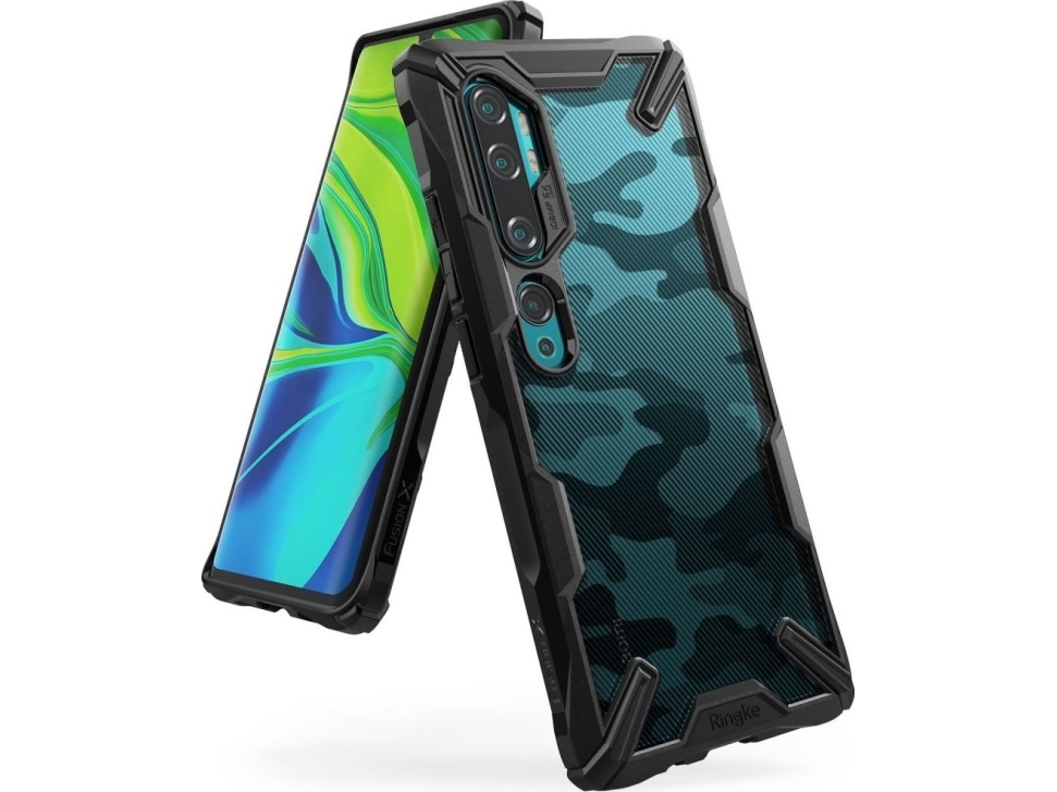 Ringke Case Ringke Fusion-X Design Xiaomi Mi Note 10 Camo (Moro) Svart | Tele & GPS - Fast & IP telefoner - IP telefoner | GameStuff