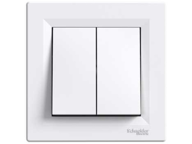 Schneider Electric dubbeltryck Asfora vit (EPH1100321) | N - A | GameStuff