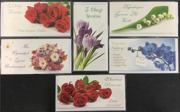 Billede af Stamp Dl Flowers Pass + Envelope Mix Of Designs