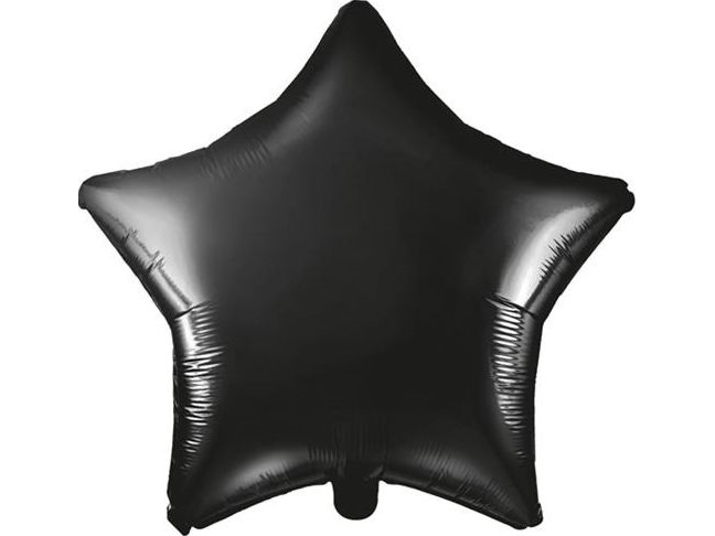 Party Deco Star Folienballon, Schwarz, 48Cm Universal