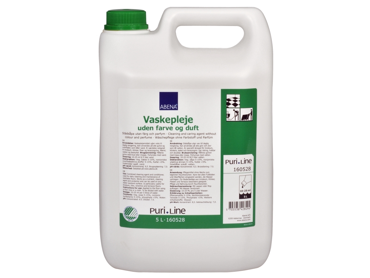 Gulvpleje, Abena Puri-Line, 5 L, Uden Voks - (2 Stk.)