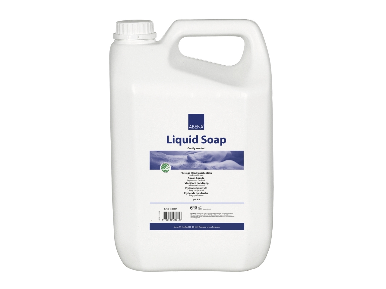 Håndsæbe flydende, ABENA, 5000 ml, med parfume, 5 ltr. dunk