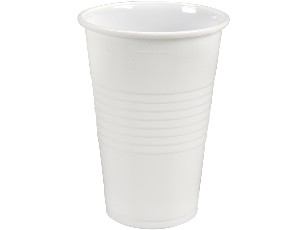 Drikkebæger, Abena Gastro, 9,8Cm, Ø7cm, 20 Cl, 23 Cl, Hvid, Pp - (30 Stk.)
