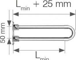 KAN-therm kyynärpääkiinnitin kiinnikkeellä 300mm 18x2.5 (1109068034)