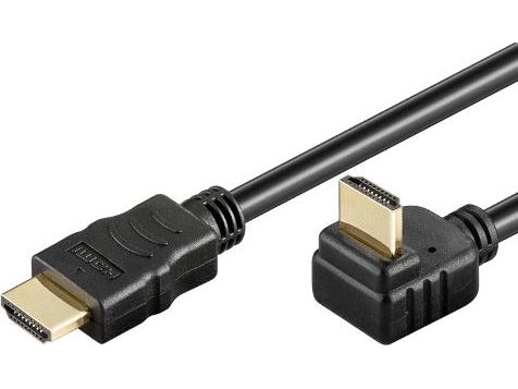Premiumcord Hdmi+Ethernet-Kabel, Guld, 270°, 2 M