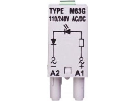 Relpol Signalisationsmodul L Diode: Led Grøn 110-230 V Ac/Dc M63g Grå (854854)