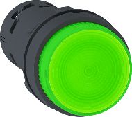 Schneider Electric Control painonappi 22mm vihreä, itsestään palautuva, valaistu 1Z (XB7NW3361)
