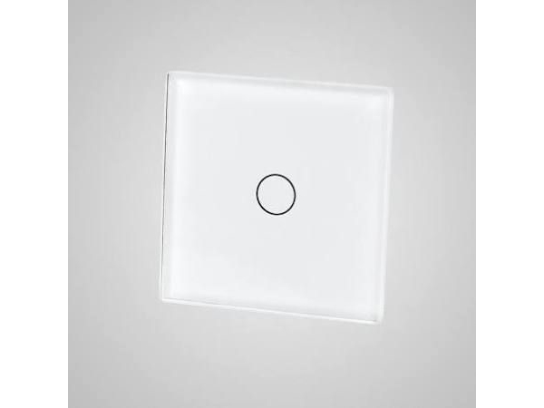 Touchme lille glaspanel, enkelt afbryder, hvid (TM530W)