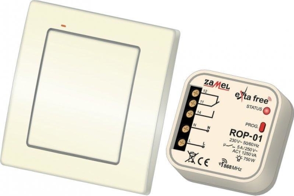 Zamel trådlöst styrset (RNK02+ROP01) - RZB-01 | Elektrisk utrustning - Intelligenta installationer | GameStuff