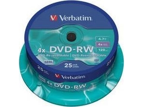 Verbatim DVD-RW 4.7 GB 4x - 25 stk (252960)