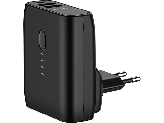 Usams Ladegerät + Powerbank 2-In-1 Pb11 5000 Mah Schnellladung Schwarz/Black 5Kcd7101 (Us-Cd71)