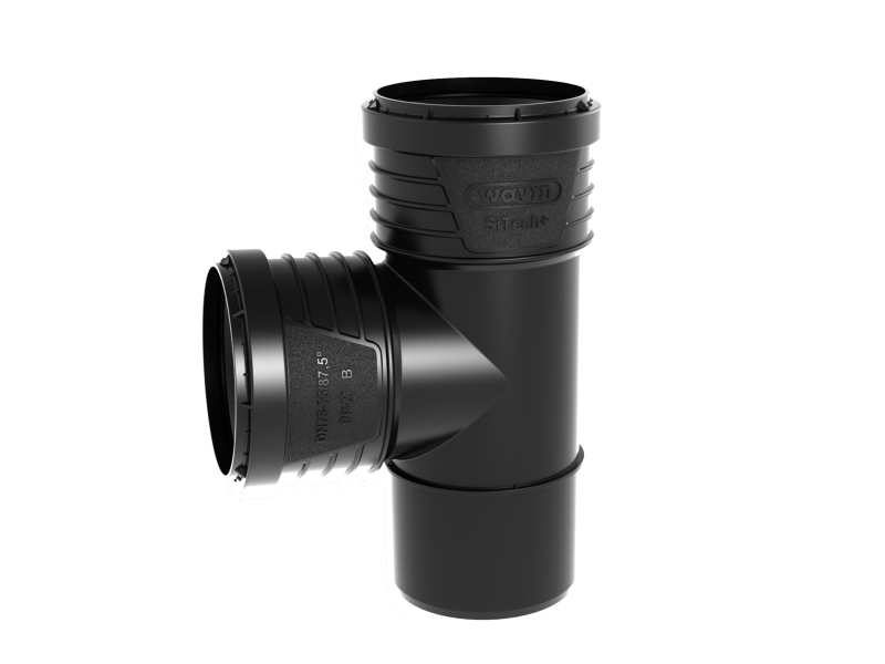 Wavin SiTech+ 110 x 50 x 87,5° grenrør | Gråa dräneringsrör | GameStuff