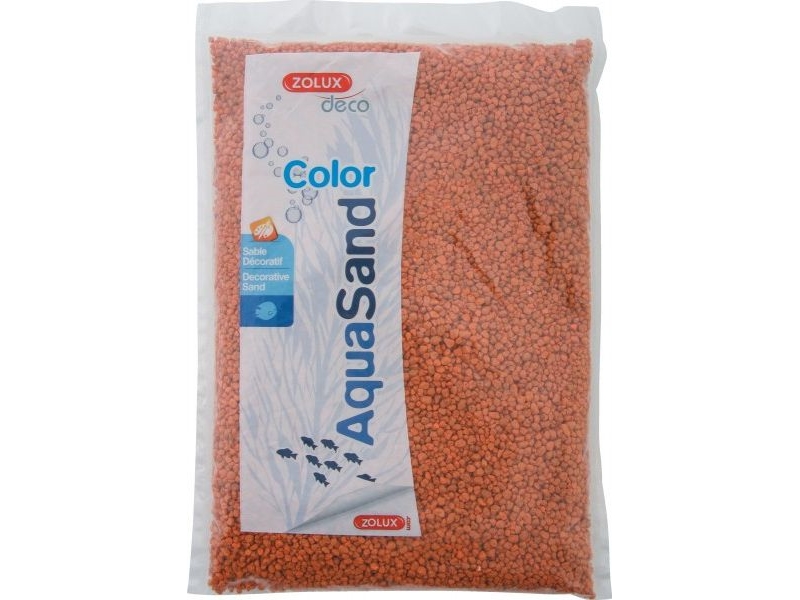 Zolux Aquasand Color Orange Gestufter Aquariensplitt 1 Kg