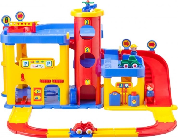 Viking Toys Viking City Garage – parkering 2-plan med trappor | Leksaker - Bilar och andra fordon - Lekset med fordon | GameStuff