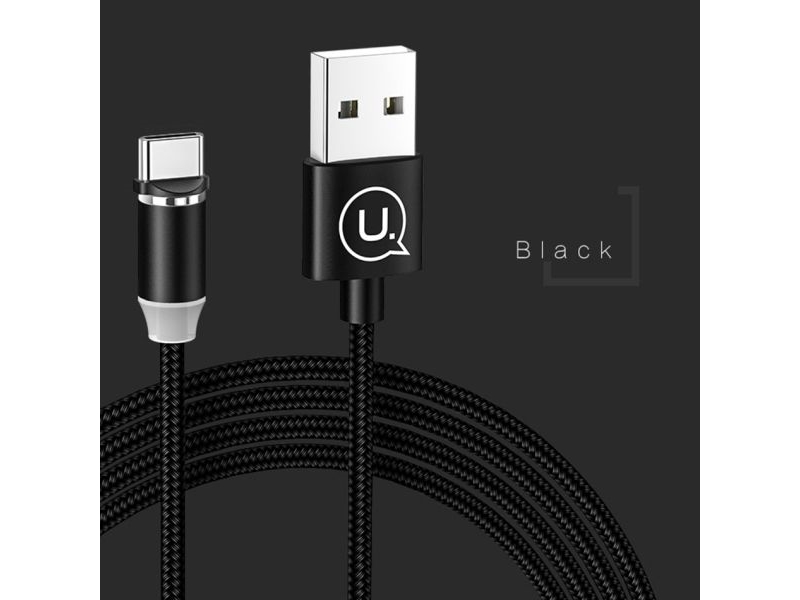 Usams Usb-A - Usb-C 1 M Usb-Kabel Schwarz (63741-Uniw)