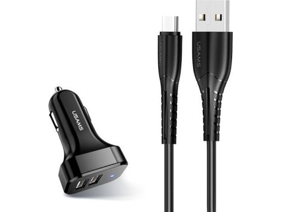 Usams Charger Usams Load. Alone. 2Xusb C13 2,1A Usb-C Black/Black Ntu35tc13tz