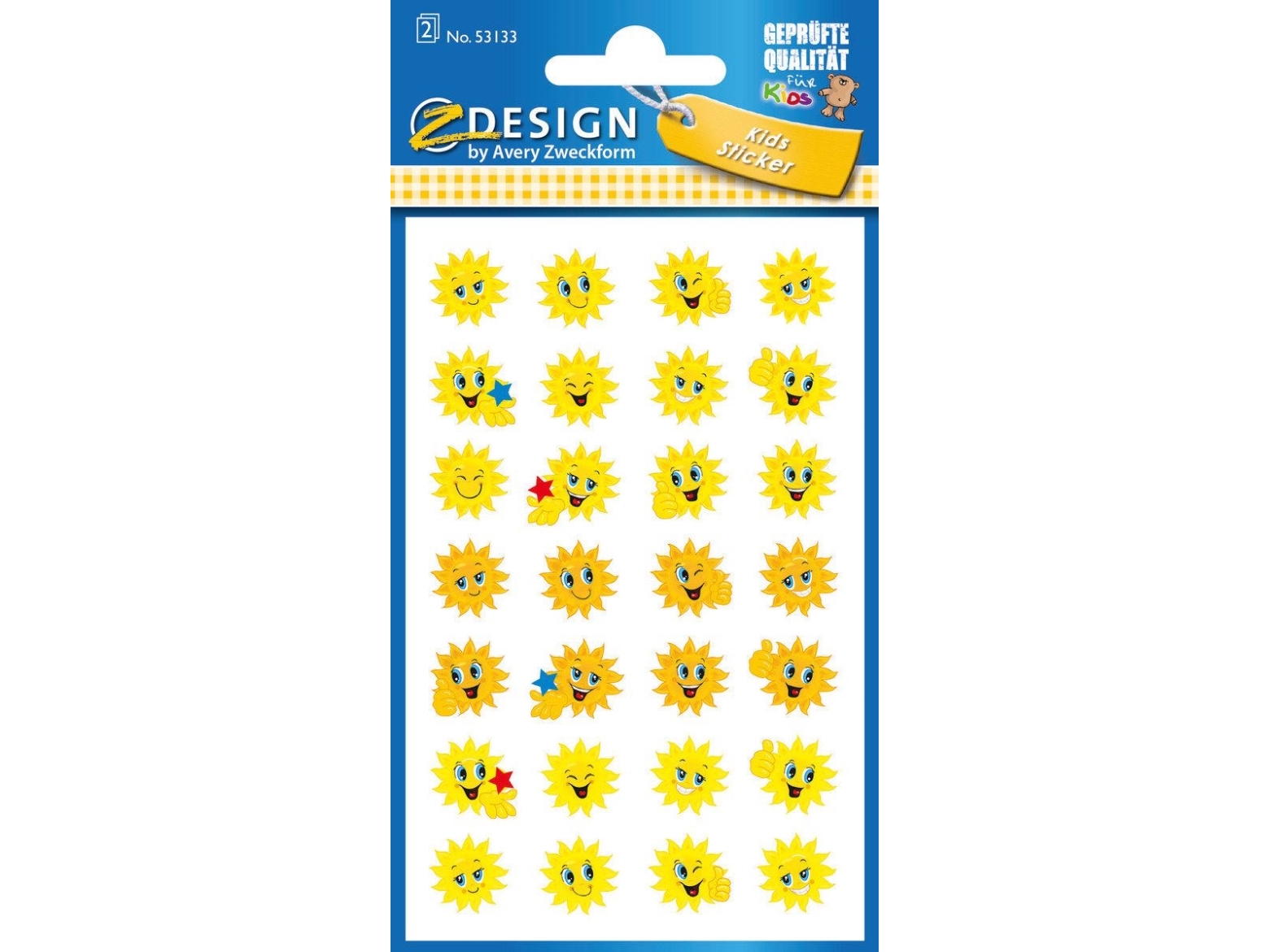 Zdesign papirklistermærker - soler (233612)