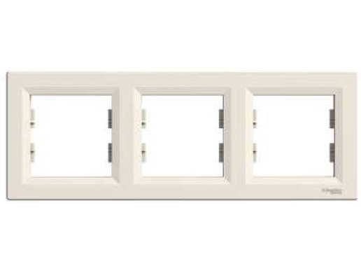 Schneider Electric Dreifachrahmen Asfora Horizontal Creme Eph5800323
