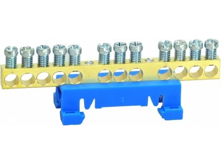 Simet-Tilslutningsklemme Til Ts35 — Nulleder N, 12-Polet, 12X16 Mm² 870N/12 Blå (89812003)