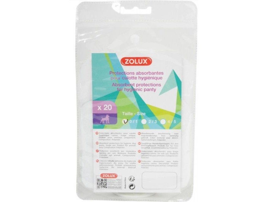 Zolux S4-S5 Hunde-Hygienewindeln, 20 Stück, 125 X 40 X 220 Mm