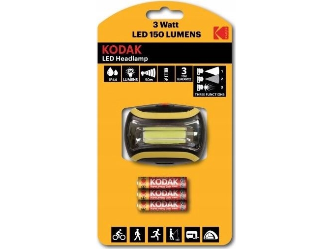 ![Cdata[Kodak Led-Kopftaschenlampe, 3 W, 150 Lm, Ip44]]