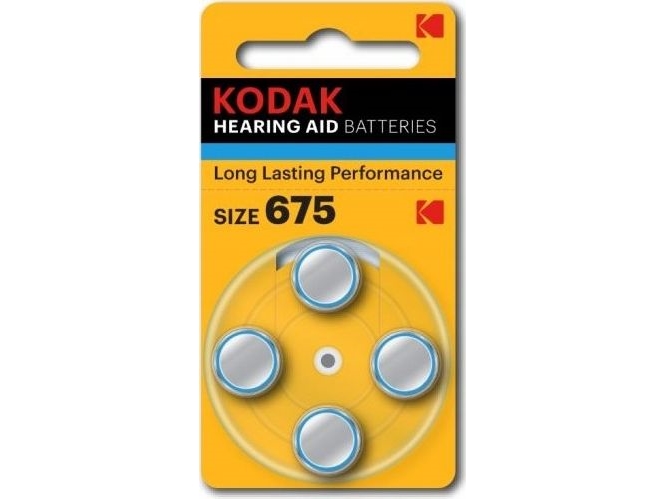 Kodak Hearing Aid 675, Einwegbatterie, Zink-Luft, 1,45 V, 4 Stück(E), 650 Mah, 0 - 45 °C