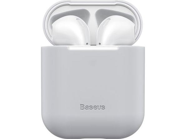 Baseus Super Thin Silica Gelinis Dėklas Airpods 1/2 - Pilkas