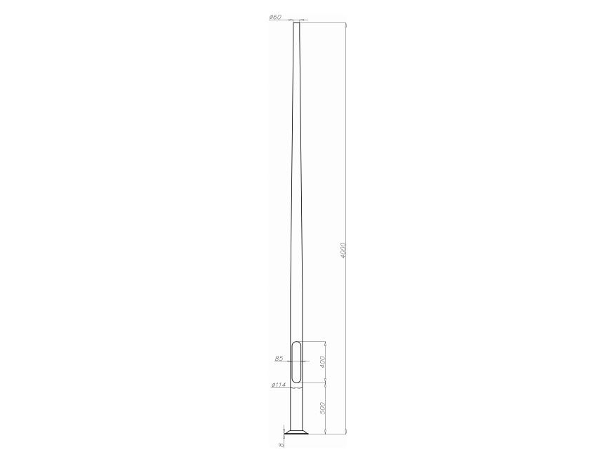 ROSA aluminiumssøjle SAL-4/B60 (42102)