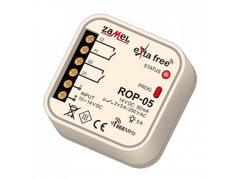 Zamel trådlös infälld mottagare 2-kanals ROP-05 | Komponenter - Automatiseringsteknik - Fjärrunderhåll | GameStuff