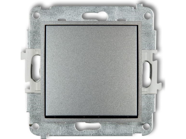 Karlik Mini enpolet afbryder metallisk sølv (7MWP-1)