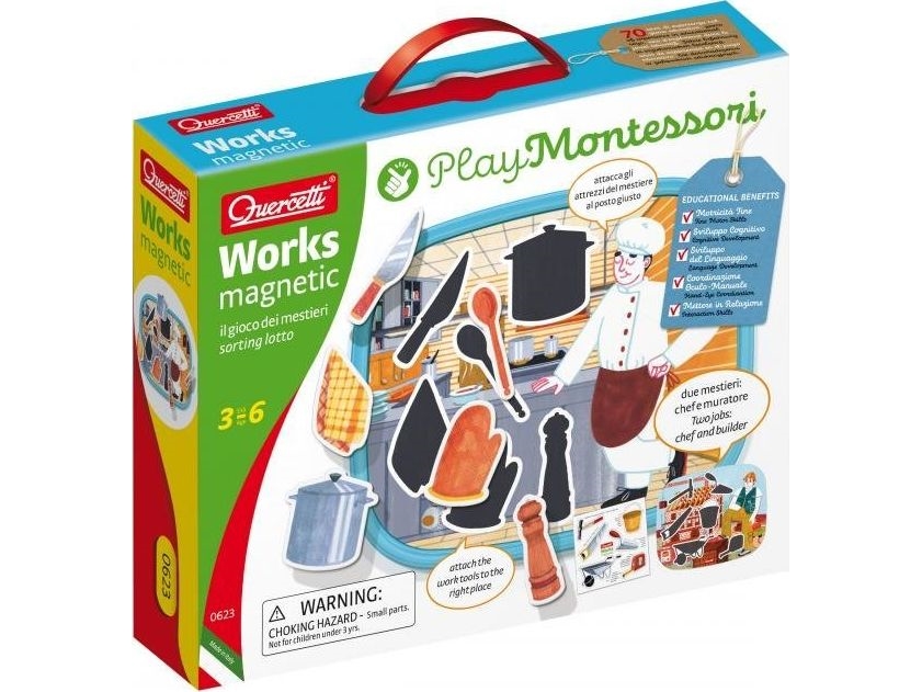 Quercetti Montessori Magnetpuzzle: Rennen