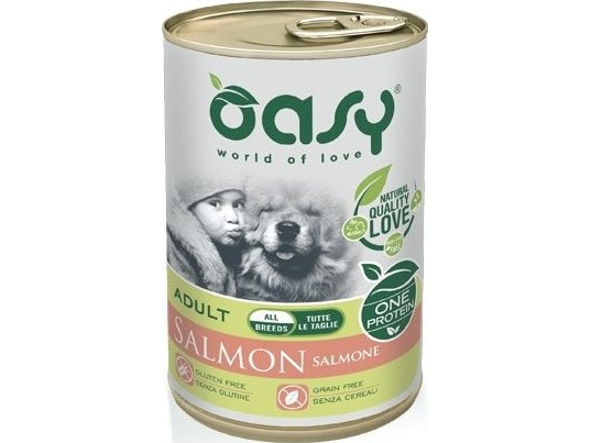 Oasy One Protein Adult Medium/Large Laks - vådfoder til hunde 400 g