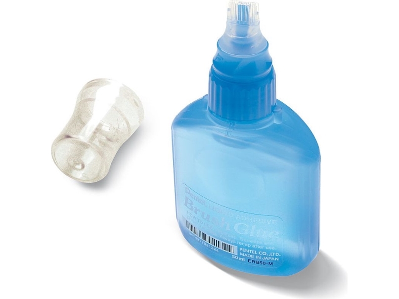 Pentel 50Ml Liquid Glue With Brush Dispenser (Erb50)