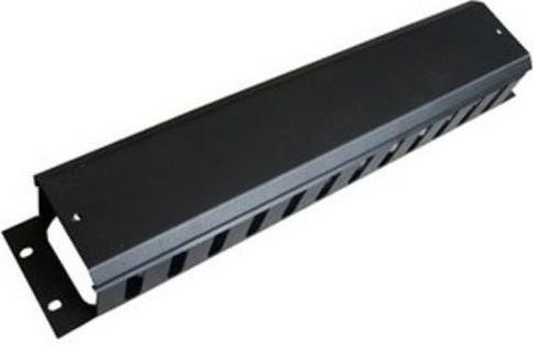 Oem 19" Binding Panel 1U, Helt I Metal Med Dæksel 40X70mm, Skip, Sort