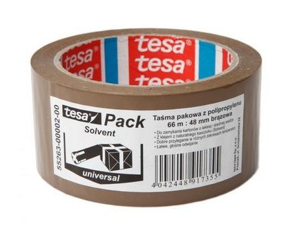 Tesa universal förpackningstejp Lösningsmedel 66m 48mm brun (H5526302) | Kontorsmaterial - Tejp & dispensrar - Kontors tejp | GameStuff