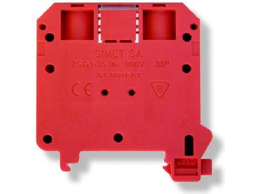 Gevindskinnekobling 2,5-35Mm2 2-Sporet Rød Zsg1-35.0N 11721311